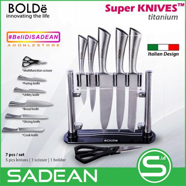 BOLDe Pisau Set Dapur Super Knives Titanium