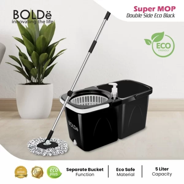 BOLDe Super Mop Double Side Eco Alat Pel Lantai Putar