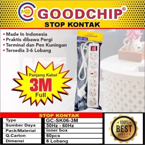 Goodchip Stop Kontak 6 Lubang 3M