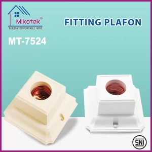 Fitting Lampu mikotek MT-7524 Fitting Lampu Plafon Segi E27